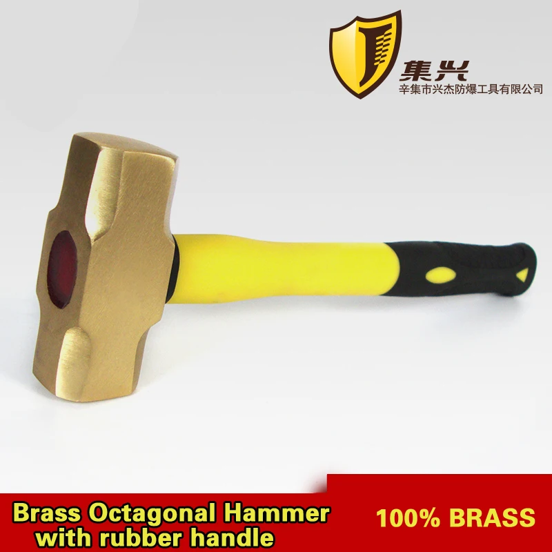 0.91kg/2lb  Non sparking Brass Sledge Hammer with Plastic Handle,Safety Hand Tools