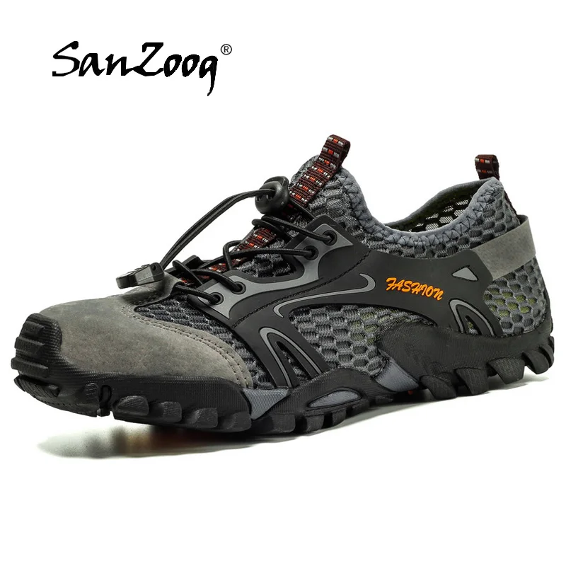 Plus talla grande 49 50 51 52 zapatos de senderismo al aire libre de verano para hombres Trekking montaña escalada seguimiento Trekking Aqua zapatos Trail Running