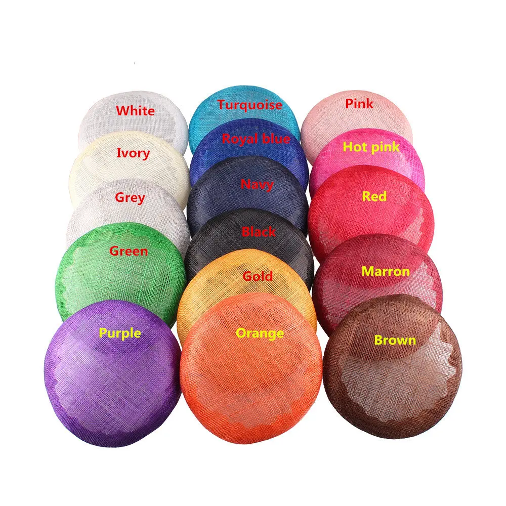 16 Colours 15CM High Quality Sinamay Base Pillbox With Grossgrain Sweatband For Fascinator DIY Hat Kentucky Derby Hat MYQH001