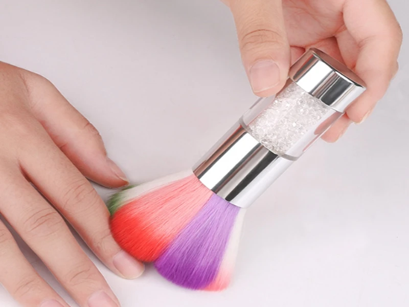 100pcs/lot  Fast shipping Colorful Nail Dust Brushes Acrylic UV Nail Gel Powder Nail Art Decorations Dust Remover Brush Cleaner