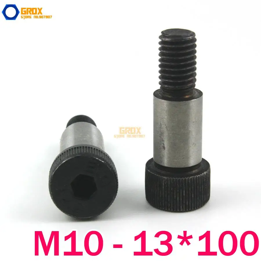 4 Pieces M10 Threaded 13*100mm 12.9 Grade Alloy Steel Hexagon Socket Head Shoulder Screw Bolt