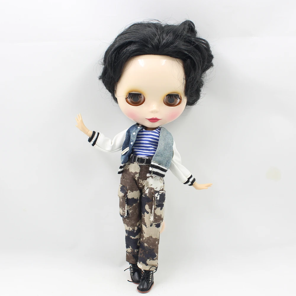 Fortune Days Blyth doll Camouflage pants for Male JOINT body doll Cool and Man suit for 1/6 azone BJD icy dbs