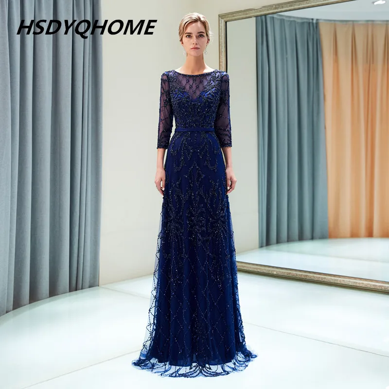 

Elegant champagne Evening dress mangas compridas vestido de noche largos de fiesta elegante long sleeves champagne