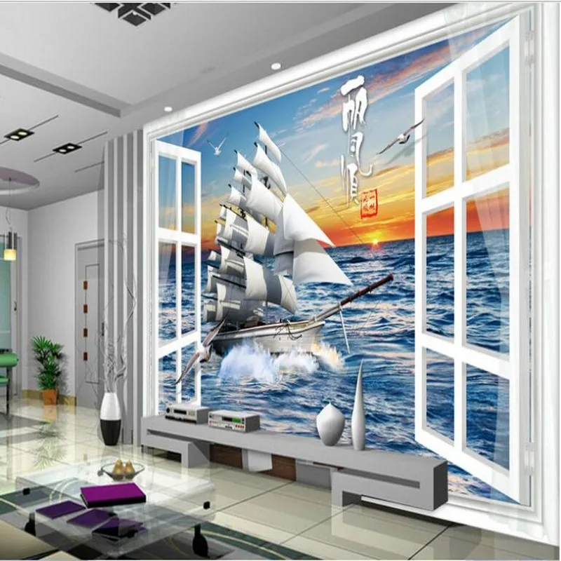 

wellyu Custom large - scale murals 3D Yifanfengshun living room TV backdrop wallpaper papel de parede para quarto