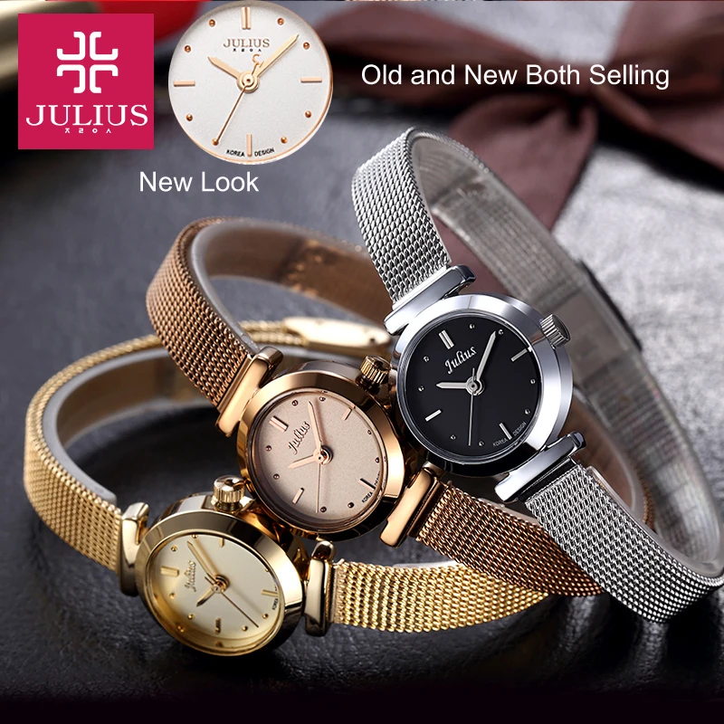 Mini Lady Women\'s Watch Japan Quartz Fashion Hours Dress Bracelet Stainless Steel Business Girl Valentine Gift Julius Box