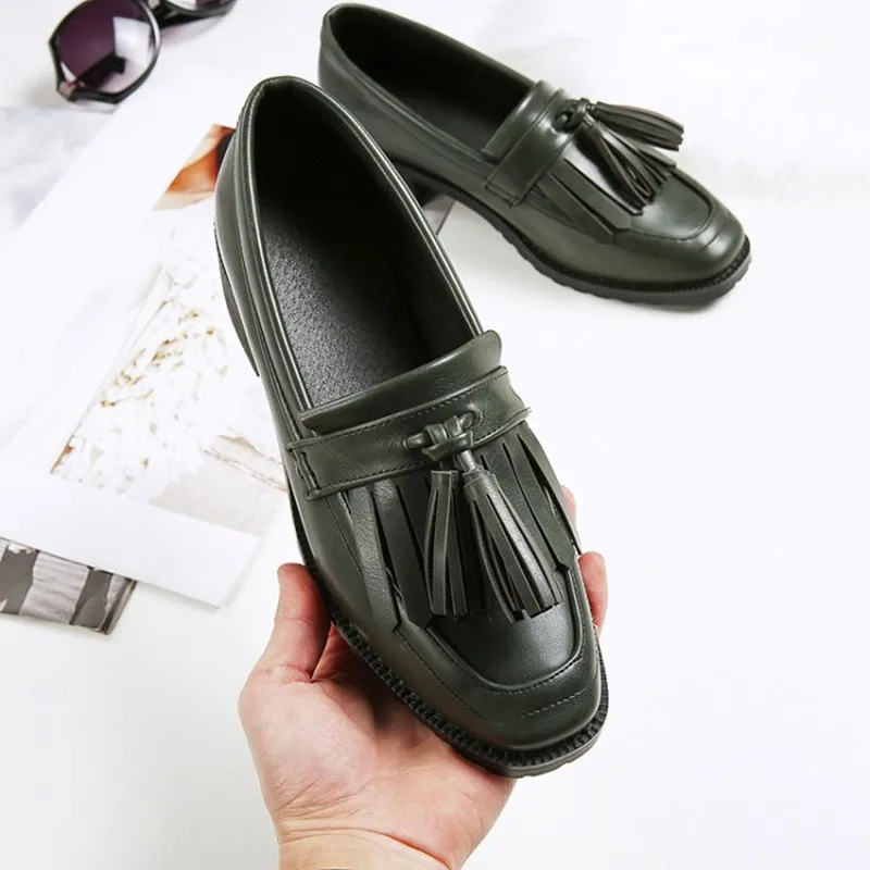 plus size 34-43 fashion Spring Autumn Casual shoes loafers comfortable women Soft Loafers Tassel Ladies Flats Slip-on Driving