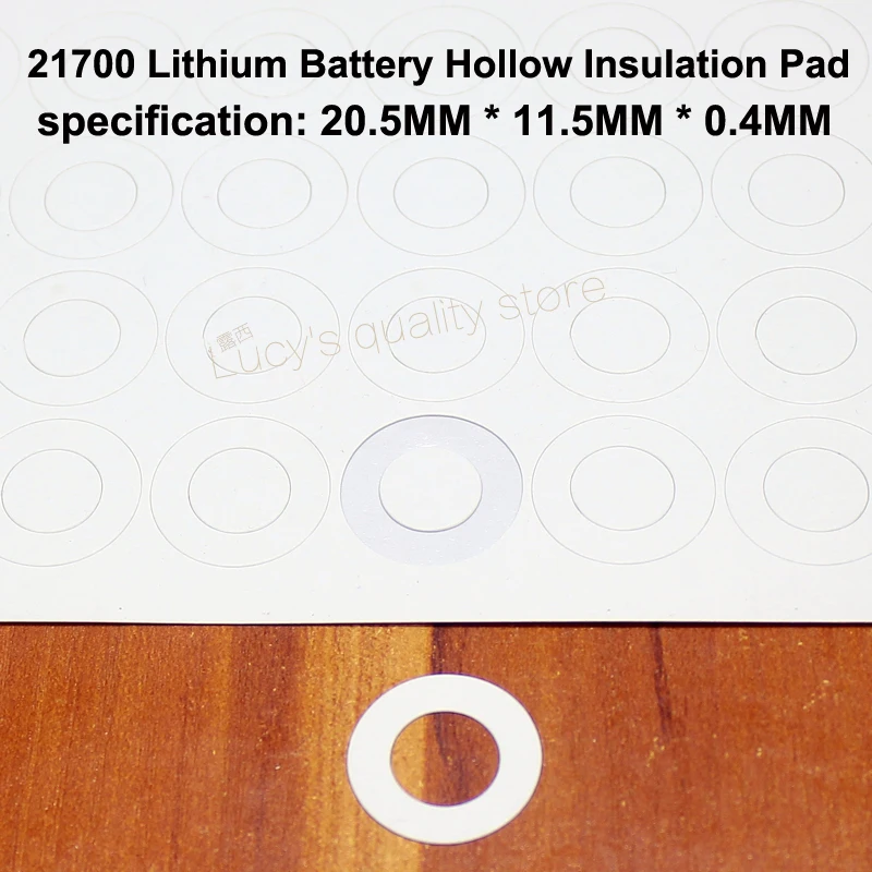 100pcs/lot 21700 Lithium Battery Positive Insulation Gasket Hollow Flat Head Pad Meson Diameter 20.5*11.5mm