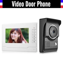 7 inch video door phone system video intercom doorbell video doorphone kit 1 LCD Monitor+1 IR Night Nision Camera for home villa