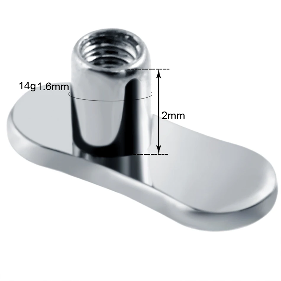 1PC G23 Titanium Dermal Anchor Skin Diver Base Surface Barbell Piercings Micro Dermal Anchor Tops Mamilo Pircings Body Jewelry