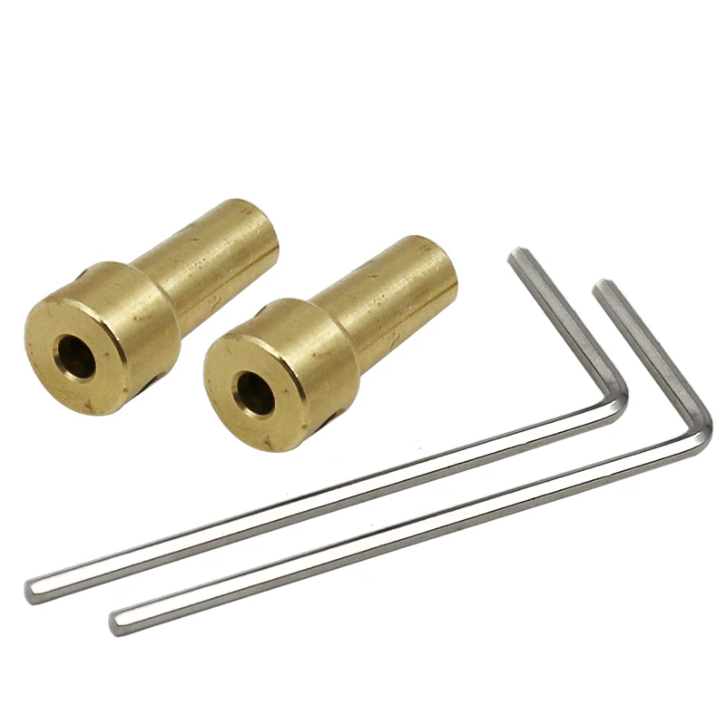 2 set Ottone 3.17mm Albero Motore Elettrico Mini Mandrino Giunto Motore Connettore Asta Per 0.3 ~ 4mm Jt0 Elettrico Dirll Mandrino Morsetto