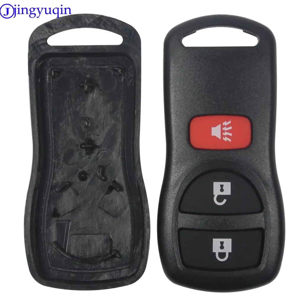 jingyuqin 10p 3 Button Remote Entry Car Key Fob Shell Case Cover For Nissan Armada Xterra Pathfinder Frontier Quest Titan Murano