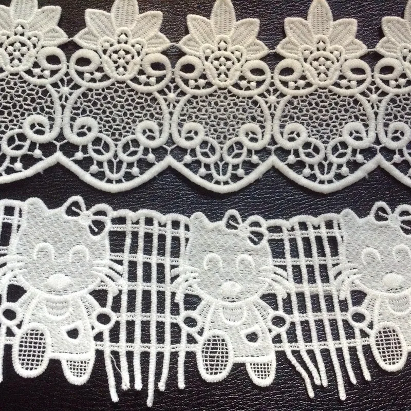 9.5cm/10.5cm milk fibre embroidery child apparel lace trim,WM171028A