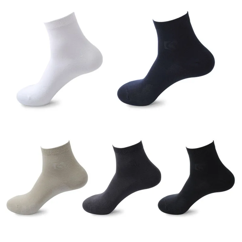 Calcetines de fibra de bambú para hombre, medias finas y frescas, desodorantes, transpirables, para pantalón corto Casual de negocios, 6 pares