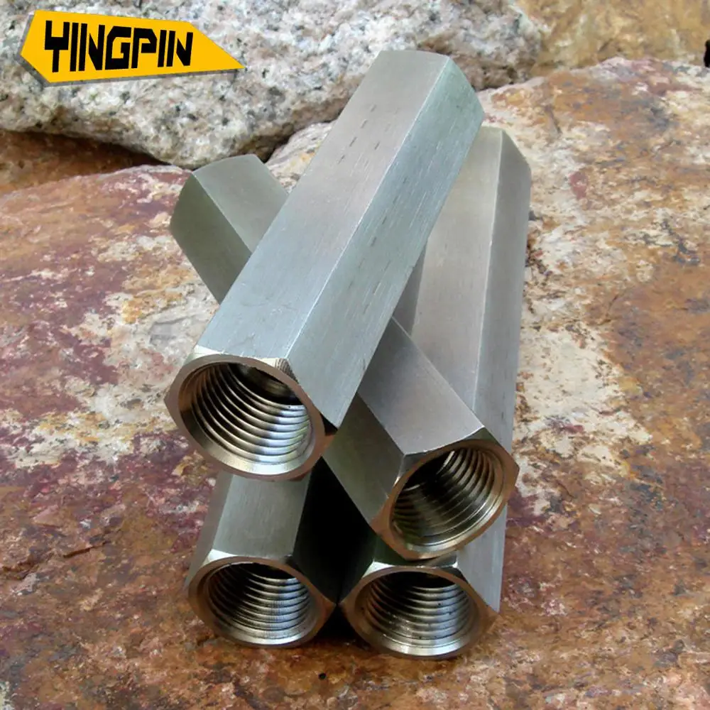 Thick stainless steel pipe hex 4 points double head 4 points inner wire water pipe long pipe fittings