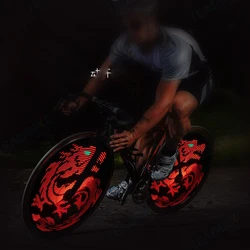 Programmable DIY Light 64 LED RGB Bicycle Wheel Spoke Light Waterproof  Bike Smart Lamp Double-sided Display Pattern Night Cycle