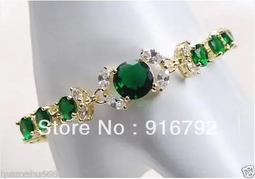 18KGP MARVELOUS GREEN Crystal BRACELETS 7.5