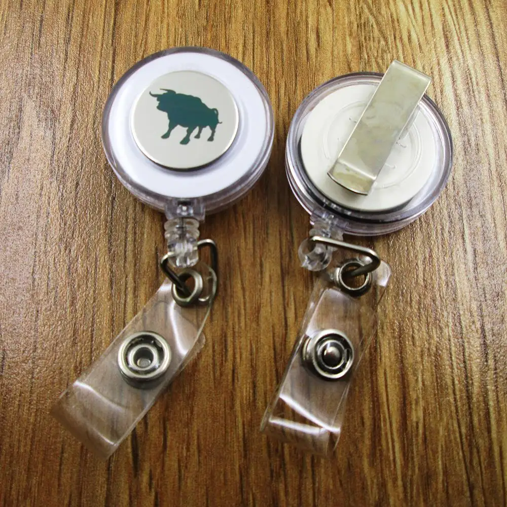 Bull ID Badge Reel for Docter Nurse Teacher Student retractable recoil id badge holder work fun