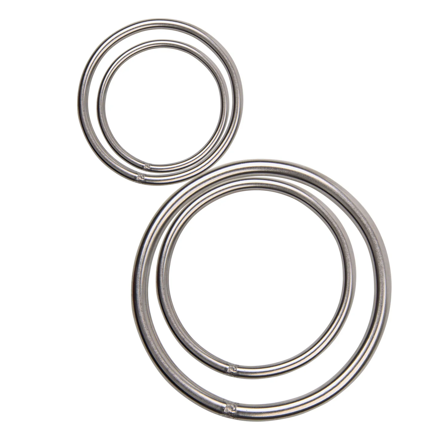 60mm-120mm Diameters Stainless Steel Welded O round Rings welding loop for fishing tackle Marine Boat Yoga Hanging Rings