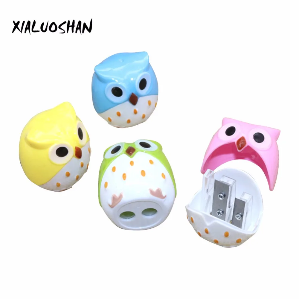 2 Pcs New Cute Cartoon Owl Children Stationery Pencil Sharpener Pencil Shaver School Student Supplies