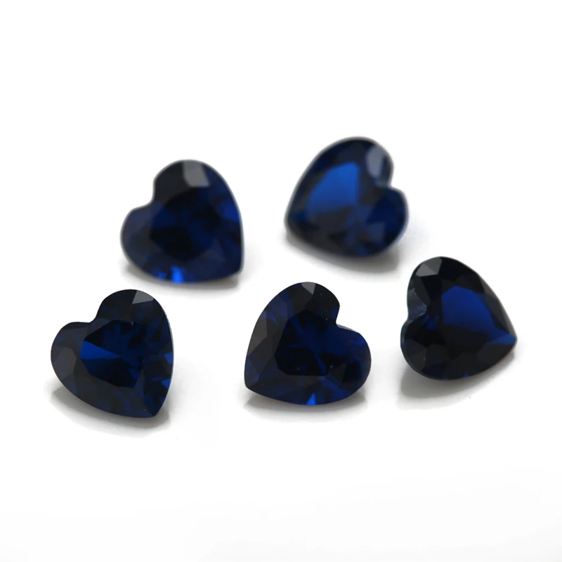 Herzförmige Synthetische Spinell-Edelsteine Blaue Lose Steine 3x3mm bis 10x10mm für Schmuckherstellung 106 # 109 # 112 # 113 # 114 # 120 # – Detail 3