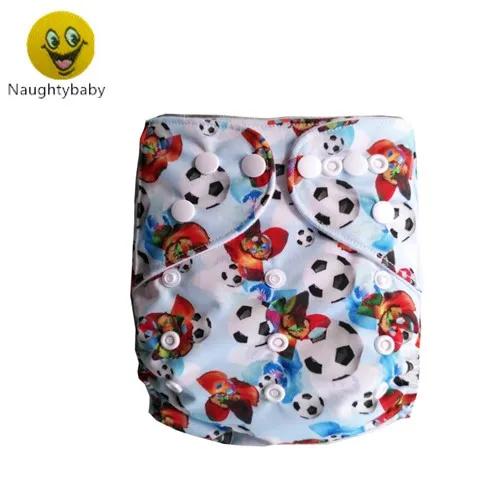 Newest Naughtybaby Print waterproof baby cloth diaper pocket diapers with bamboo inserts  Free Shipping