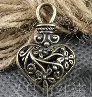 

20pcs/lot alloy bead Antique Bronze Plated Charms Pendants Fit Jewelry Findings Making 20*32MM hollow out heart Shape JHA2092