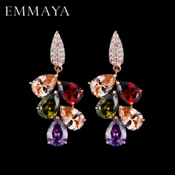 Emmaya-女性用キュービックジルコニアとクリスタルのイヤリング,イヤリング,リング,ジルコニア,ジルコニア,ジルコニア,ジルコニア,ジルコン