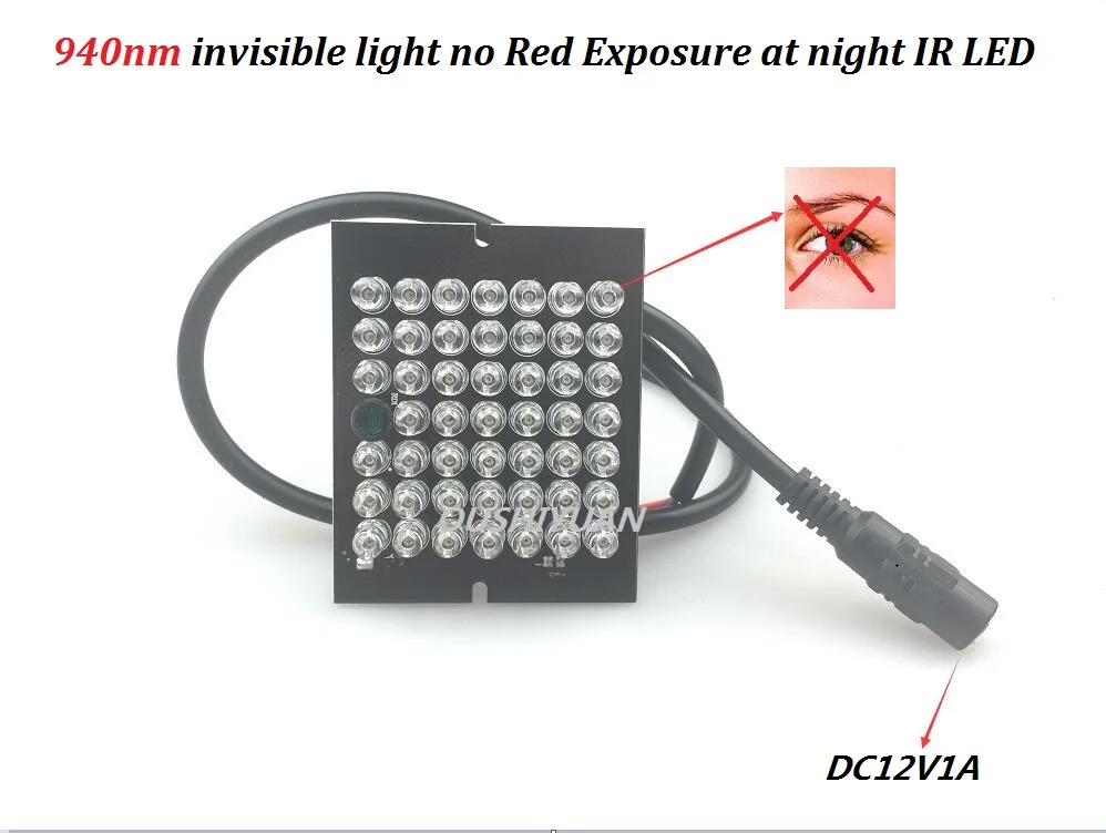 CCTV 48PCS Led Invisible Hidden Night Vision 940nm IR Infrared