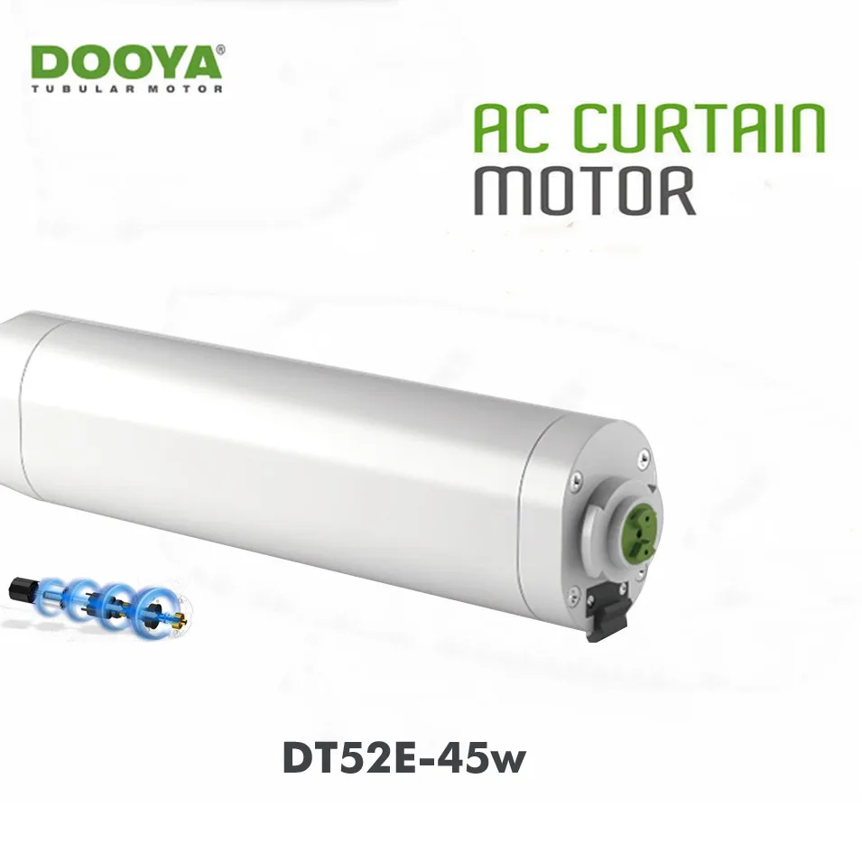 Dooya DT52E Electric Curtain Motor 220V 45W,Open Closing Window Curtain Track Motor,Home Automatic Curtain Motor for Project