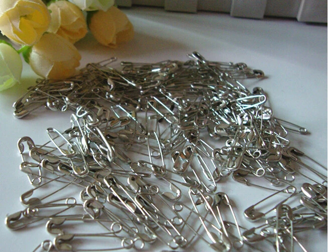 2000pcs 1.8cm/18mm Colored Small Silver Hijab Stainless Steel Safety Pins Pins Needles Free Shipping