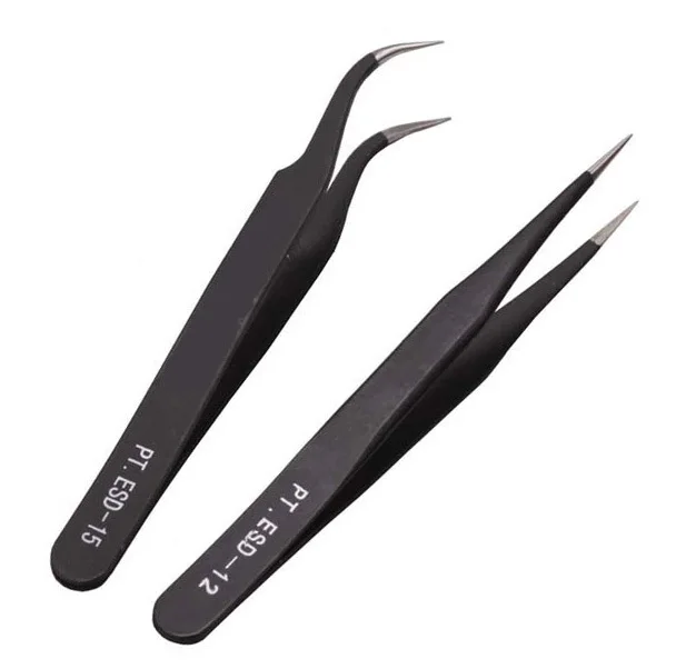 

by DHL or EMS 500sets 2pcs/set Antistatic Black Acrylic Gel Nail Art Rhinestones Paillette Nipper Picking Tool bent & Straight