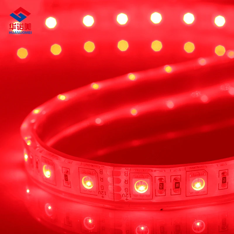 DC12V 5050 SMD 60LEDs/m RED LED Strip Waterproof IP67 Flexible White PCB Red Color LED Light SMD5050 5M/Roll DC12V Flex Lights