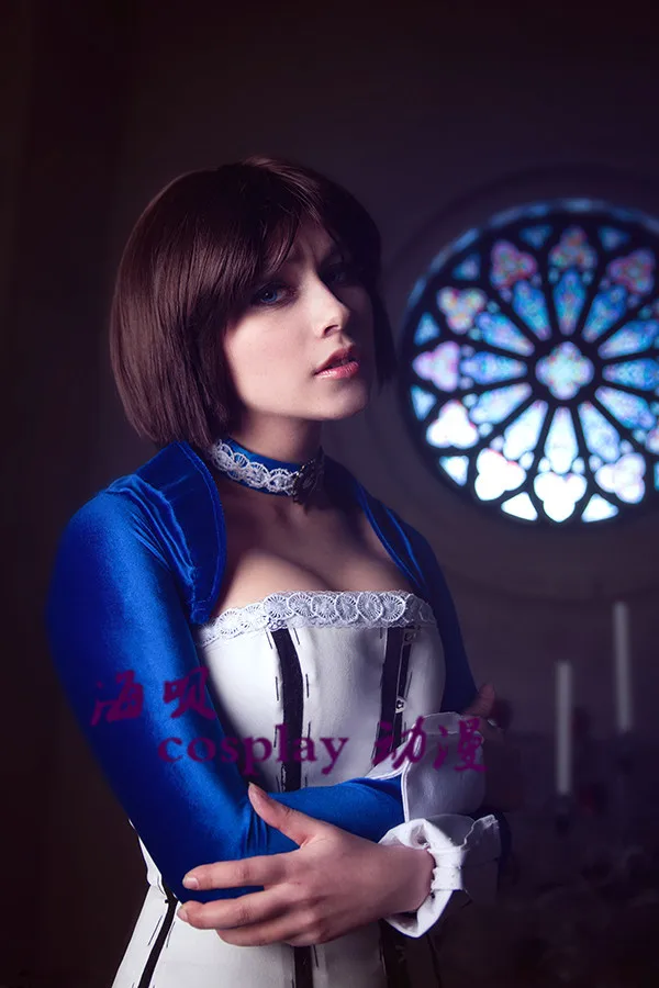 Bioshock Infinite Elizabeth Cosplay Kostuum Top + Broek + Rok 11