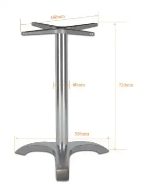 Restaurant table leg bracket. Four claw feet. Aluminum alloy bracket stainless steel tripod legs