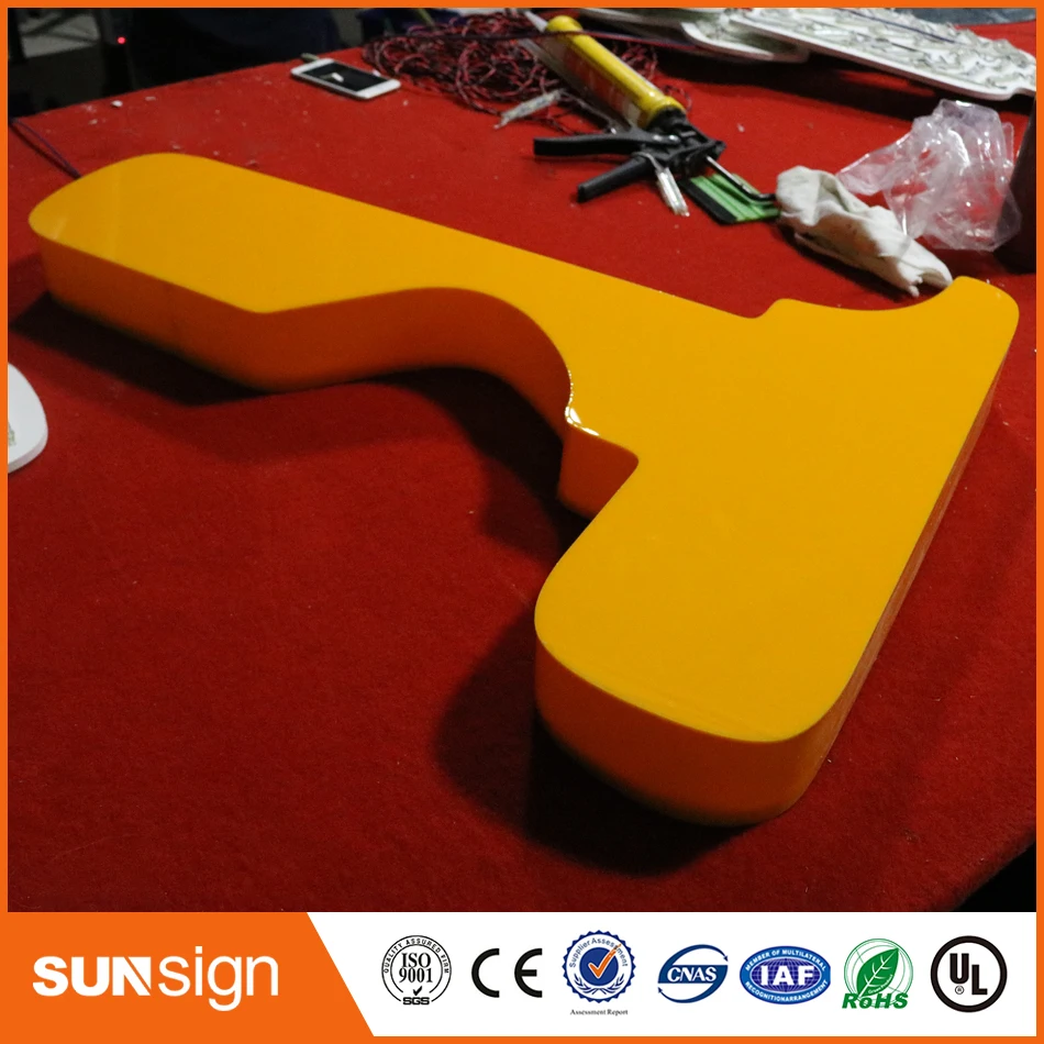 Custom Winkel Venster Reclame Led Verlichte Letters