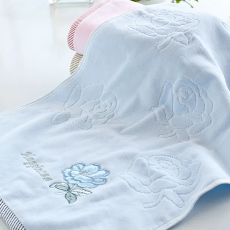 성인용 부드러운 면 페이스 타올, 컷 치실 타올, 가정 청소, 얼굴, 손, 머리, 스포츠, 다기능, 34x75cm