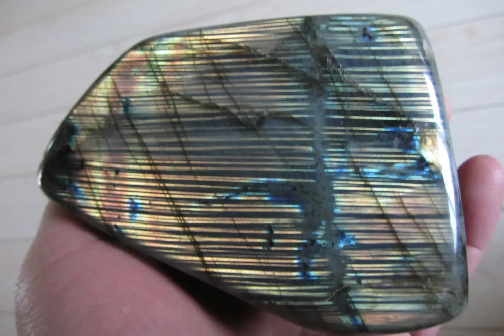 

2.40lb NATURAL Labradorite Crystal Gem Stone Original Healing+STAND