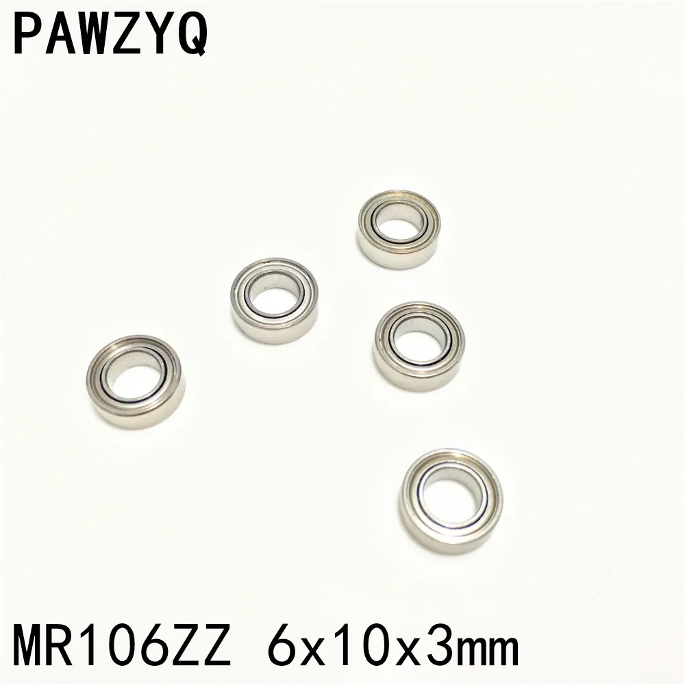 100pcs MR106ZZ MR106 2Z 6x10x3mm Deep Groove Ball Bearing Metal Shielded Miniature Model Bearings