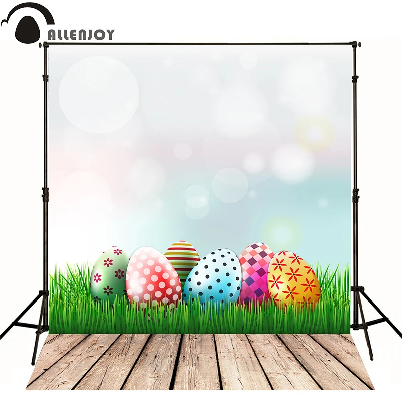 Allen alegria backdrops de vinil para fotografia ovo de páscoa ovo páscoa gramado foto fundo sem suporte