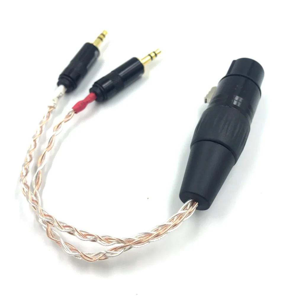 هالدين 8 النوى 7N OCC كابل 2x3.5 مللي متر ذكر إلى 4-pin XLR أنثى محول الصوت المتوازن لمشغل PHA-3 بونو 15 سنتيمتر