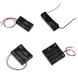 AA Size Power Battery Storage Case Box Holder Leads With 1 2 3 4 Slots drop shipping