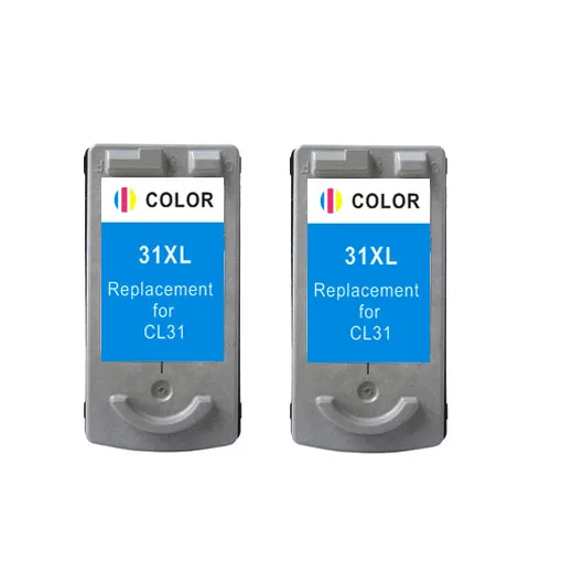 2pcs ink cartridge for canon CL31 CL-31PIXMA iP1800 iP2600 MP140 MP210 MP470 MX300 printer