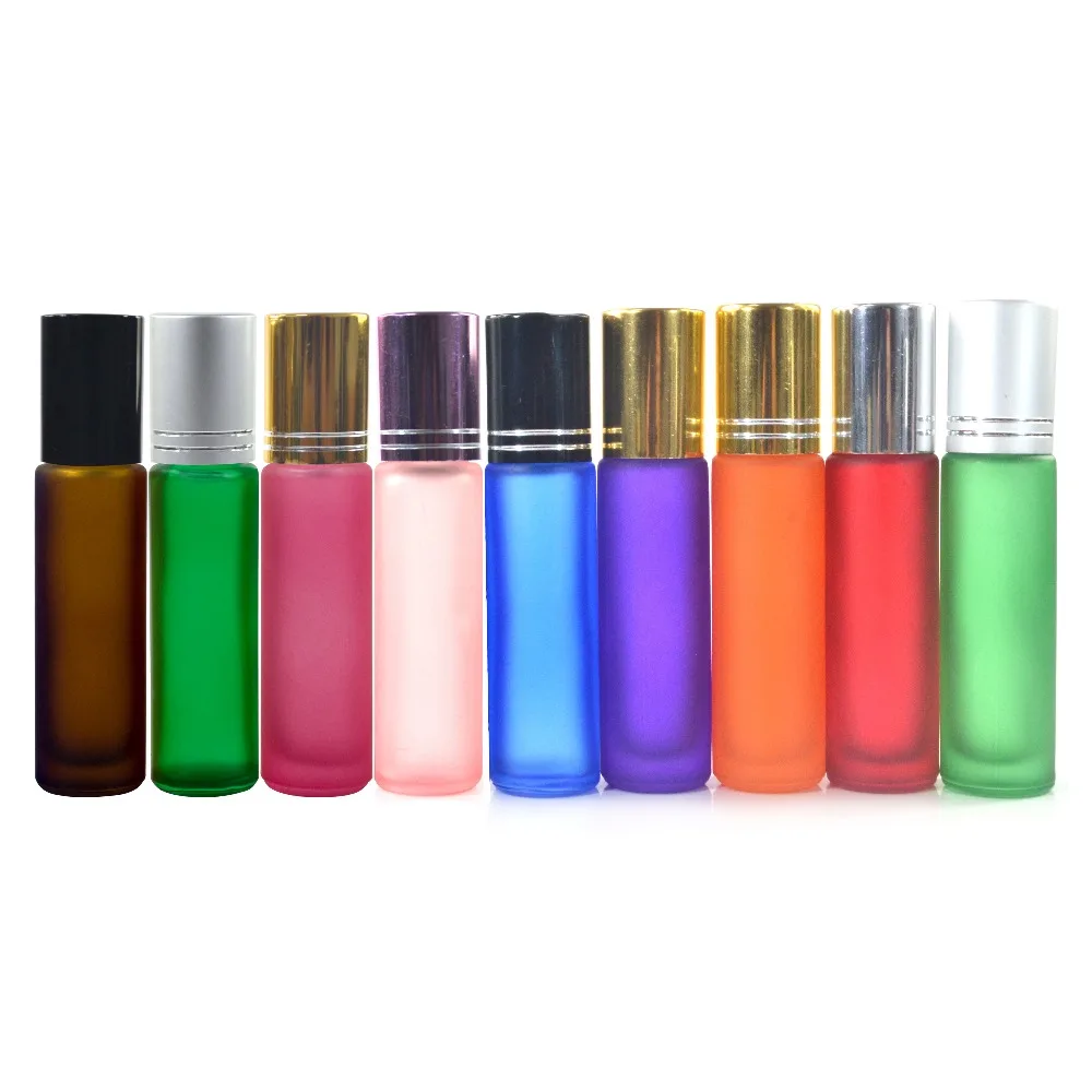 

1000pcs * 10ml Clear Essential Oil Bottles with Glass Roller Balls Aromatherapy travel Perfumes bottles with Plastic lids