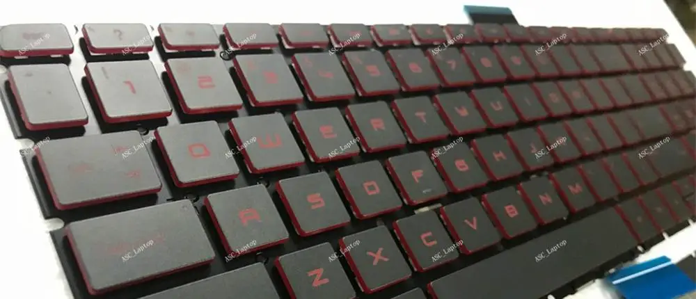 New US Keyboard For HP Omen 17-w121nd 17-w210nd 17-w241nd 17-w260nd 17-w270nd 17-w033dx 17-w215ng 17-w Red backlit  No Frame