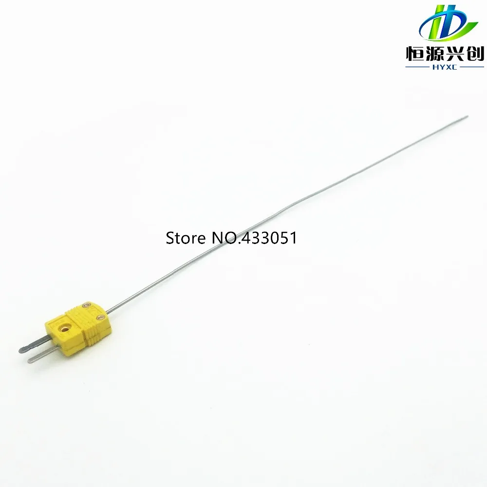 0-900 degree centigrade K type Thermocouple probe 100mm-1000mm Sensors,Probe diameter 1.5mm, k plug-type hot duality