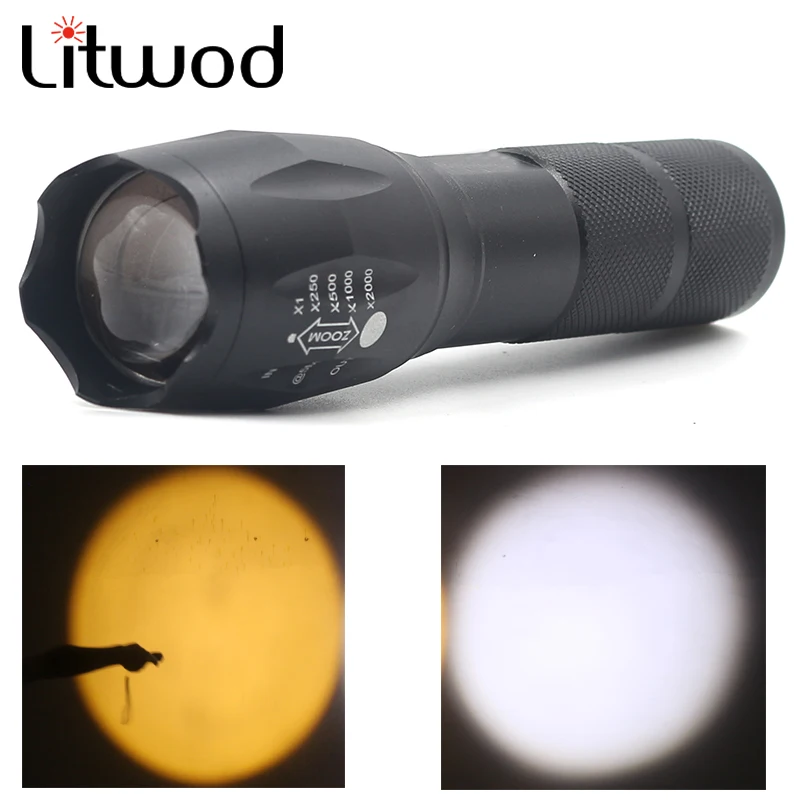 z20 Adjustable led Flashlight Lamp Light CREE XM-L2 U3 Flashlight 5000LM Tactical Torch Lantern Rechargeable 18650