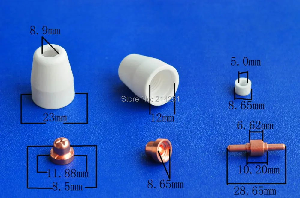 

60pcs Lg-40 Pt-31 Air Plasma Cutter Cutting Consumables - Cut30/40/50d Ct-312/416/520