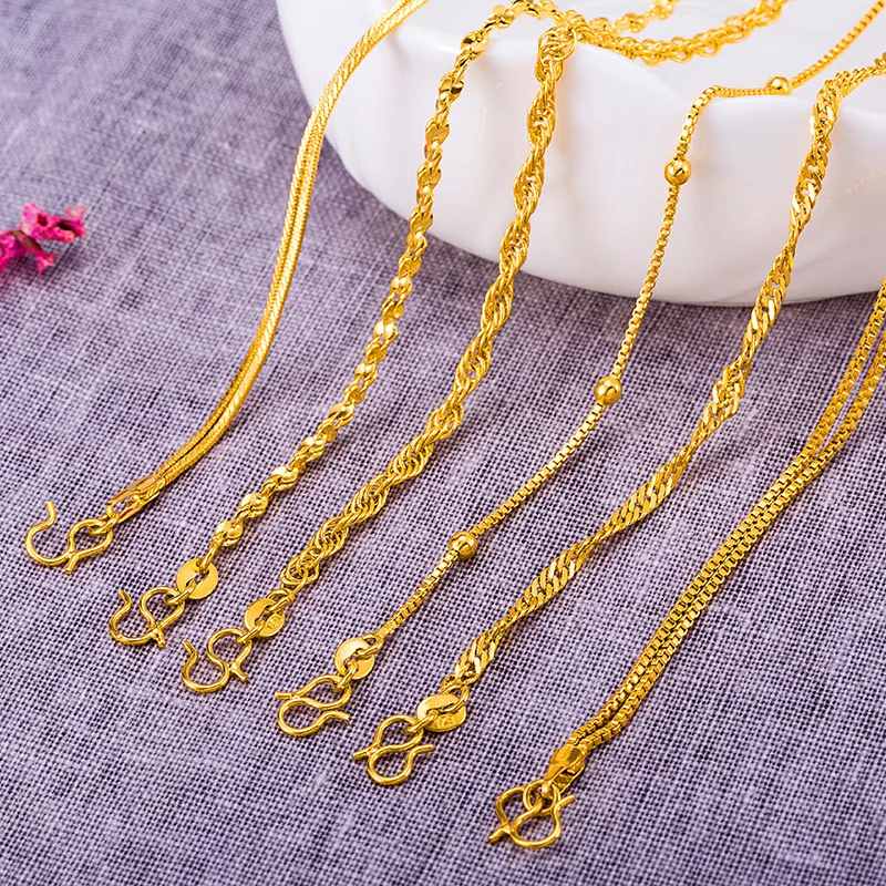 OMHXFC Wholesale European Fashion Woman Female Party Birthday Wedding Gift Vintage Twisted Beads 18KT Gold Bracelets BE192