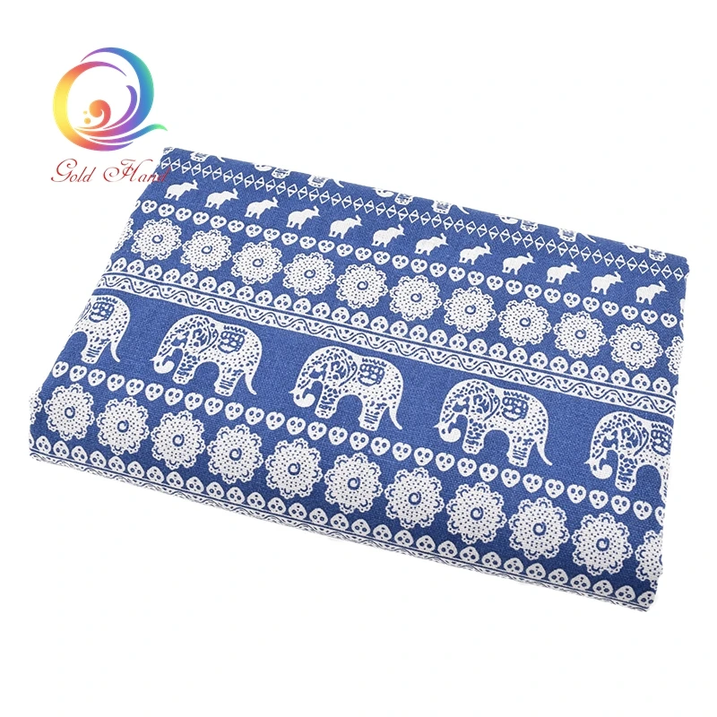 Cotton Linen Fabric Elephant Style Flax Cloth DIY For Handmade Hometextile Sewing For Dress Sofa Shirt Sheet Material Half Meter