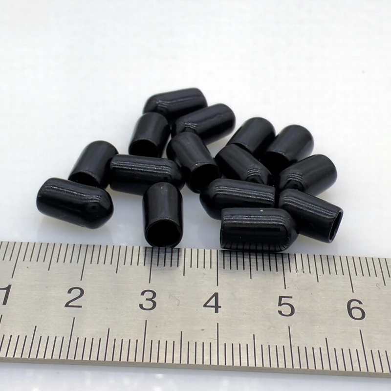 Black 5mm Protective Cover Rubber Covers Dust Cap For Connector Or Metal Tubes 100pcs/lot